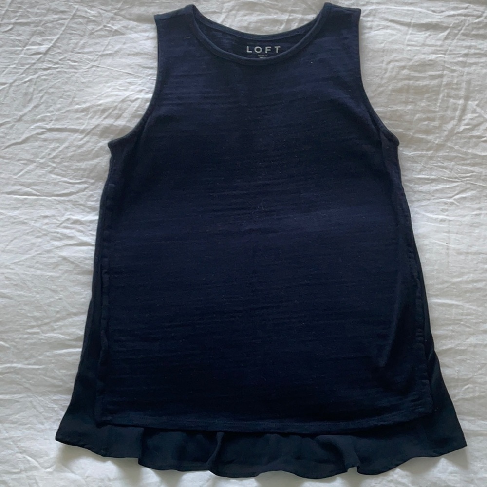 Loft Navy Blue Tank - Excellent Condition!! Size S